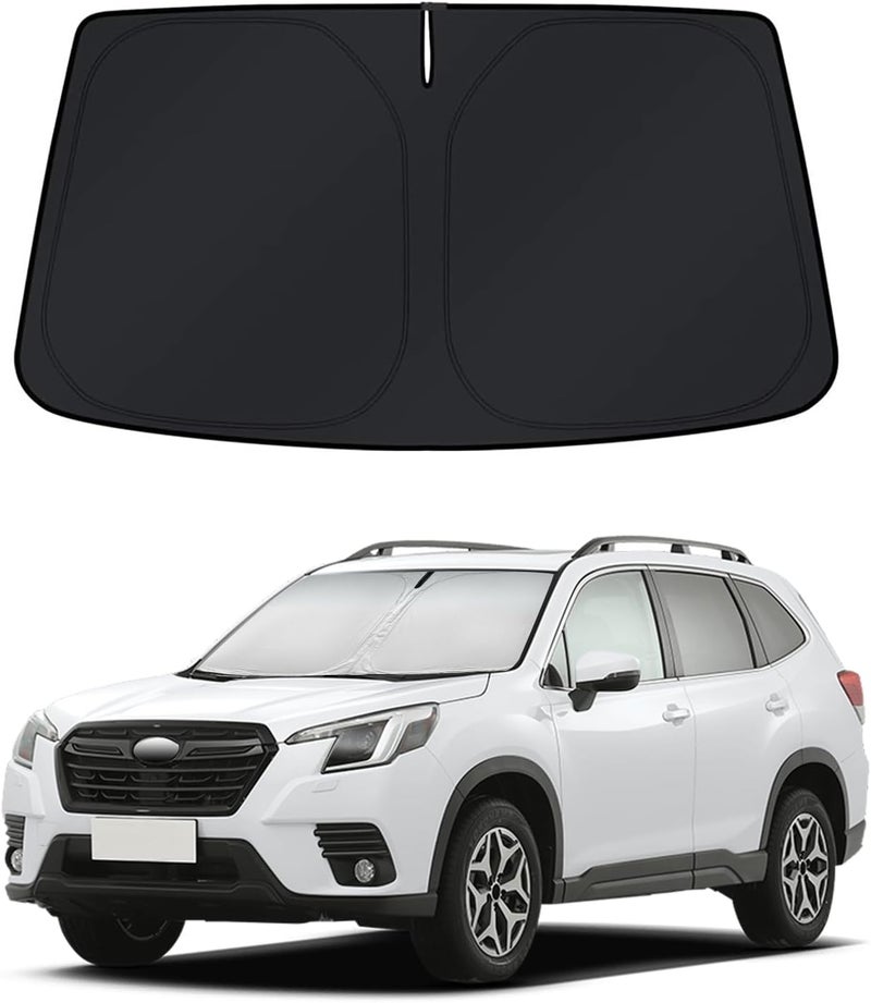 PinBaoLaLa Car Sun Shade for 2014-2018 Subaru Forester Accessories Windshield Sunshade Cover Front Window Shade Custom Fit Forester Sun Visor Protector Foldable Blocks UV Rays - Image 1